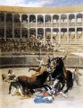 Picador Atrapado por el Toro Romántico moderno Francisco Goya